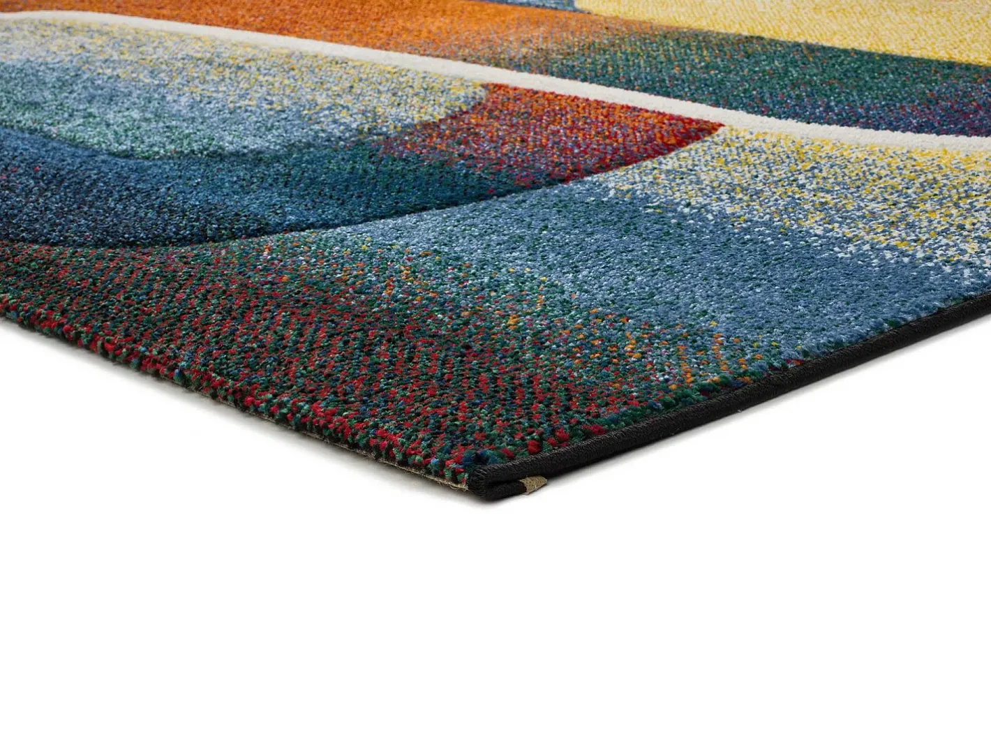 Alfombra interior - geométrico - multicolor - 160 x 230 cm - SYBIL Naranja / Violeta / Azul / Beige / Amarillo / Multicolor Discount