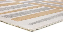 Alfombra De Salón-Alfombra interior - geométrico con relieve - plata - 133 x 190 cm - FLORA Plateado