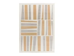 Alfombra De Salón-Alfombra interior - geométrico con relieve - plata - 133 x 190 cm - FLORA Plateado
