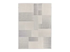 Alfombra interior - geométrico con relieve - - 80 x 150 cm - BARESA Gris Outlet