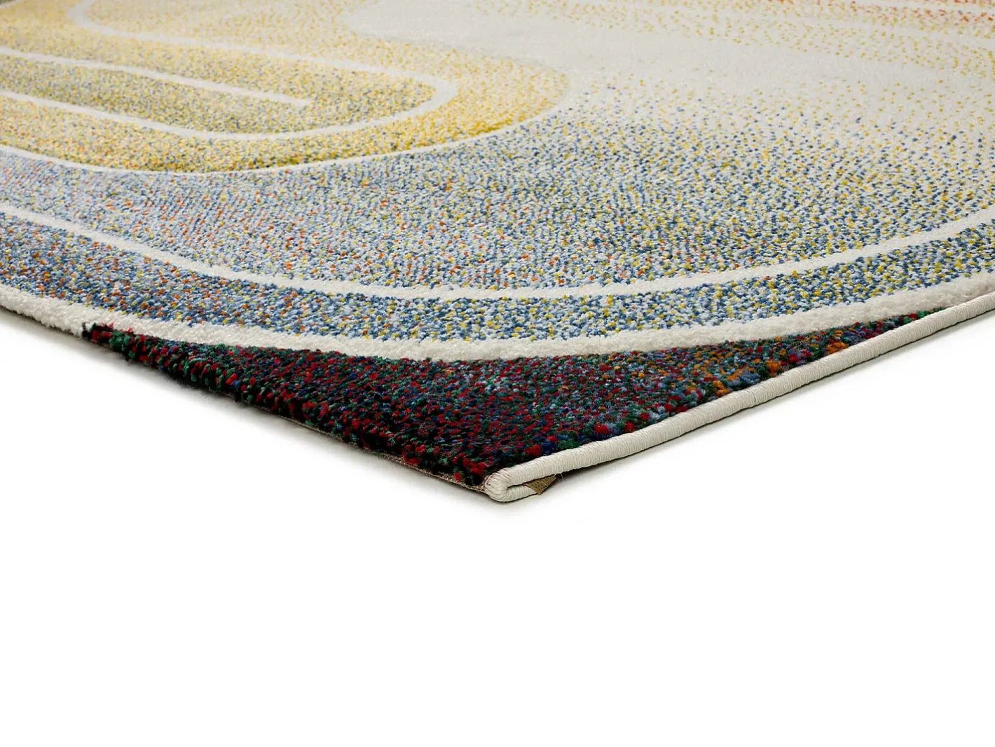 Discount Alfombra interior - geométrico - multicolor - 140 x 200 cm - SYBIL Naranja / Beige / Amarillo / Multicolor