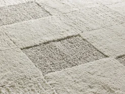Alfombra De Salón-Alfombra interior - geométrico con relieve - - 80 x 150 cm - VERONA Crema