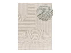 Alfombra De Salón-Alfombra interior - geométrico con relieve - - 160 x 230 cm - VERONA Crema