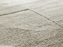 Alfombra interior - geométrico con relieve - - 80 x 150 cm - VERONA Crema