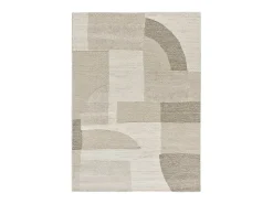 Alfombra interior - geométrico con relieve - - 80 x 150 cm - VERONA Crema