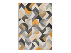 Discount Alfombra interior - geométrico - gris - 160 x 230 cm - GLADYS Gris / Mostaza