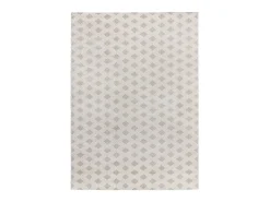 Alfombra interior - geométrico con relieve - plata - 133 x 190 cm - BARESA Plateado Discount