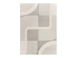 Alfombra interior - geométrico con relieve - plata - 200 x 290 cm - FLORA Plateado Online