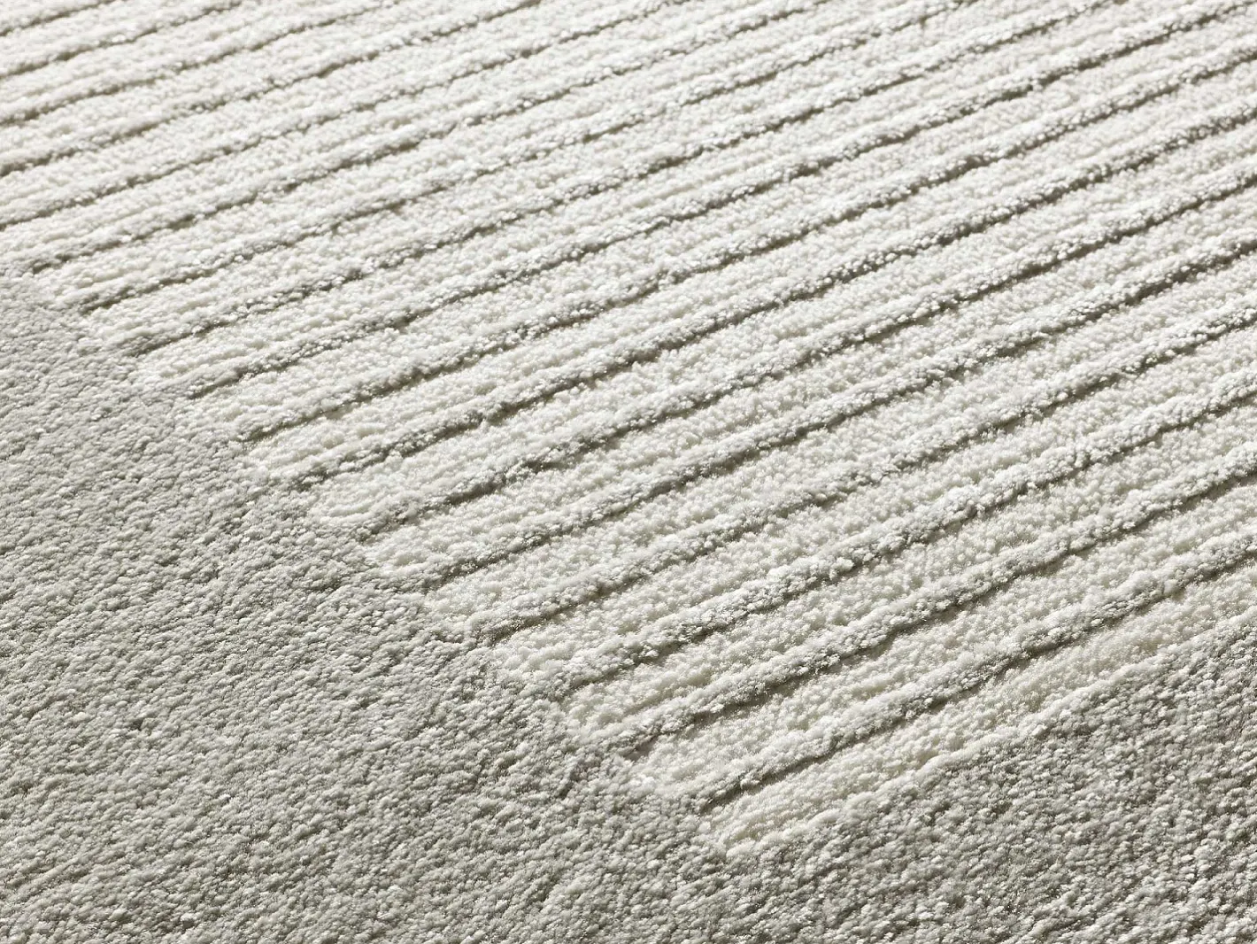 Alfombra interior - geométrico con relieve - plata - 200 x 290 cm - FLORA Plateado Online