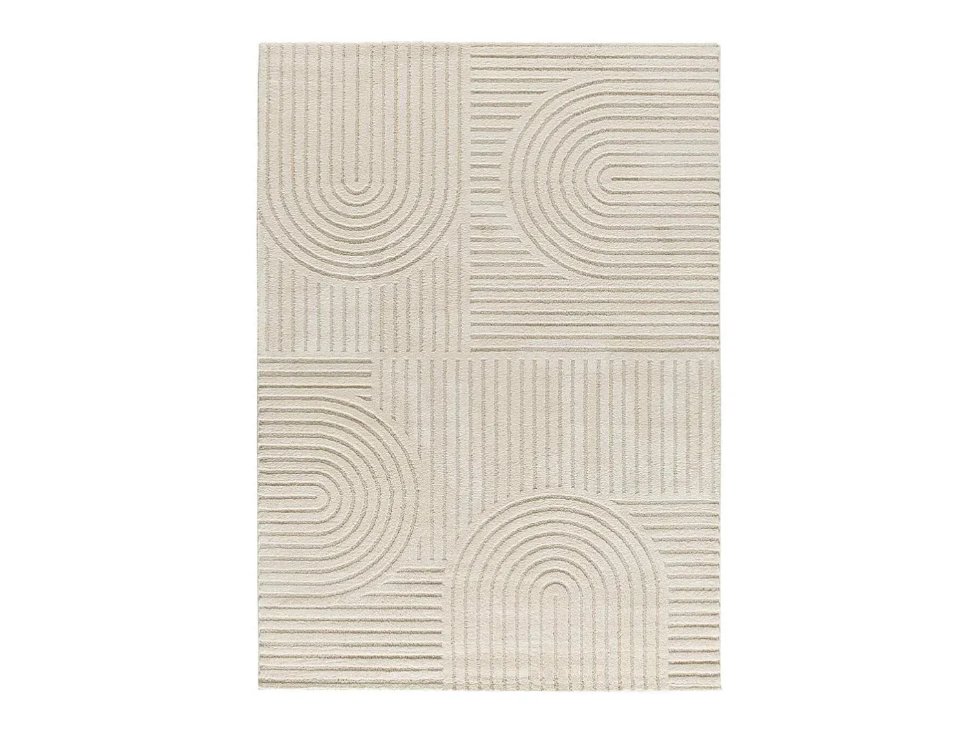 Alfombra interior - geométrico con relieve - - 120 x 170 cm - VERONA Crema Hot