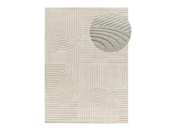 Alfombra interior - geométrico con relieve - - 120 x 170 cm - VERONA Crema Hot