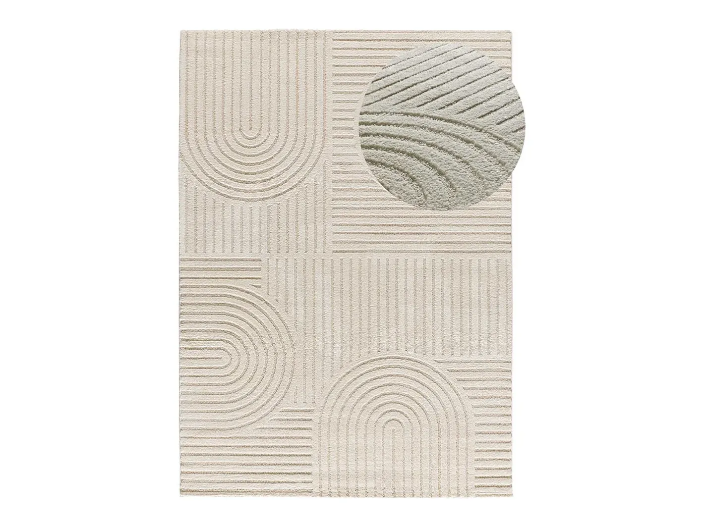 Alfombra interior - geométrico con relieve - - 120 x 170 cm - VERONA Crema Hot