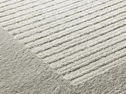 Sale Alfombra interior - geométrico con relieve - plata - 80 x 150 cm - FLORA Plateado