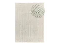 Alfombra De Salón-Alfombra interior - geométrico con relieve - plata - 160 x 230 cm - BARESA Plateado