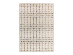 Alfombra interior - geométrico con relieve - multicolor - 200 x 290 cm - BARESA Beige Hot
