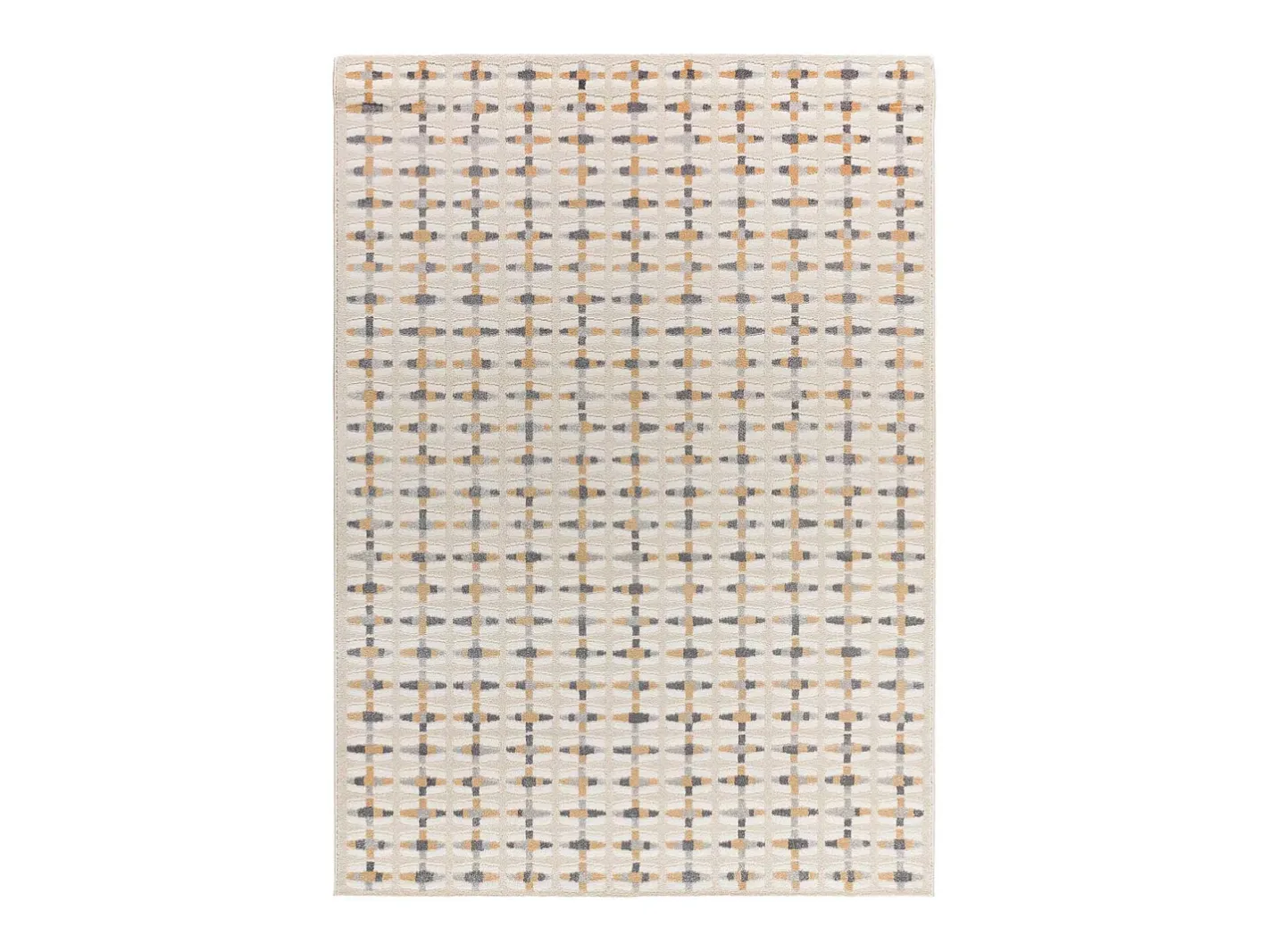 Alfombra interior - geométrico con relieve - multicolor - 200 x 290 cm - BARESA Beige Hot