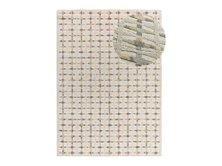 Alfombra interior - geométrico con relieve - multicolor - 200 x 290 cm - BARESA Beige Hot