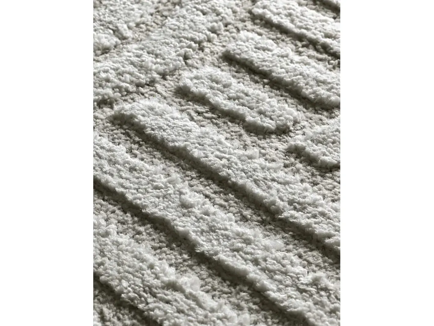 Alfombra interior - geométrico con relieve - gris - 126 x 190 cm - JUNO Gris claro Discount