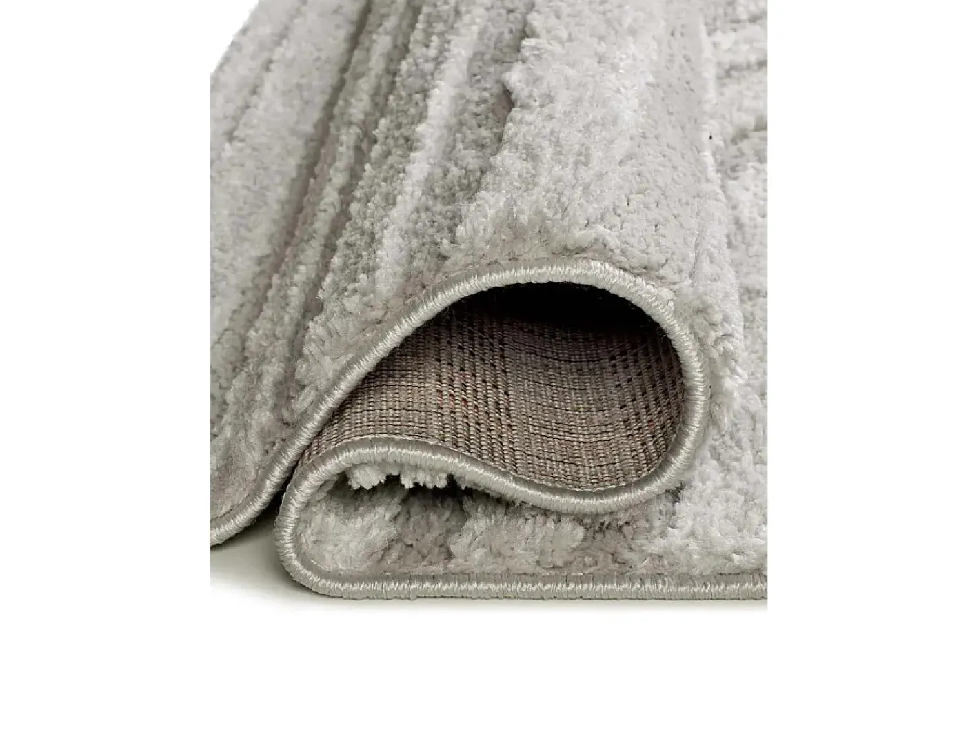 Alfombra interior - geométrico con relieve - gris - 126 x 190 cm - JUNO Gris claro Discount