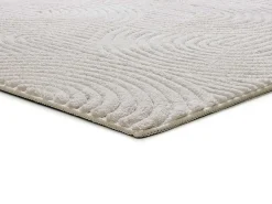 Discount Alfombra interior - geométrico con relieve - crema - 60 x 110 cm - ESTILO Blanco