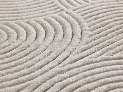 Discount Alfombra interior - geométrico con relieve - crema - 60 x 110 cm - ESTILO Blanco