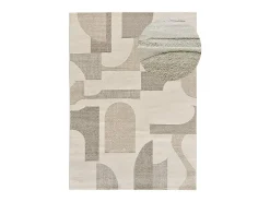 Alfombra interior - geométrico con relieve - - 80 x 150 cm - VERONA Crema Discount