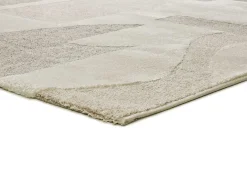 Alfombra interior - geométrico con relieve - - 80 x 150 cm - VERONA Crema Discount