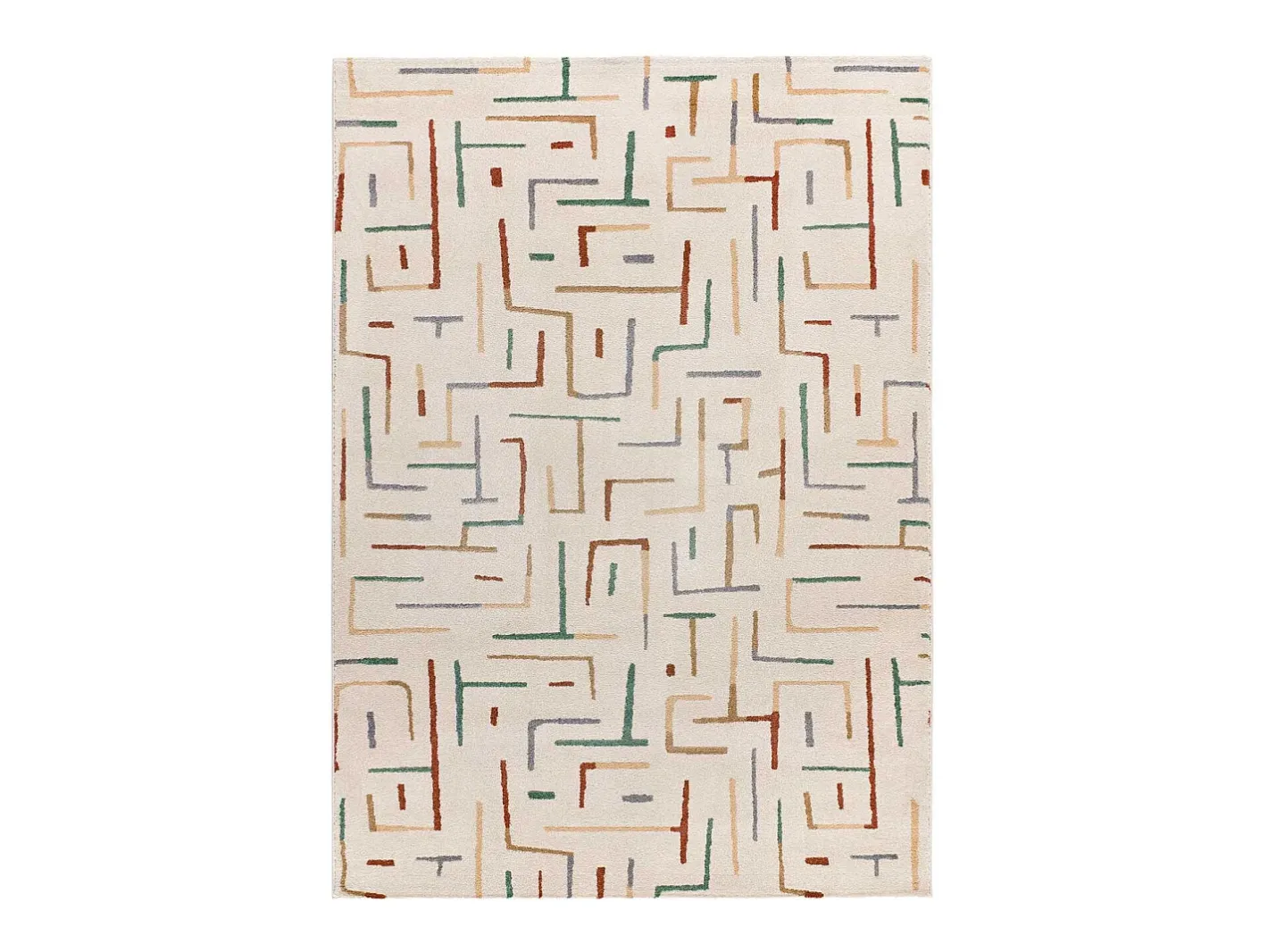 Alfombra De Salón-Alfombra interior - geométrico - multicolor - 200 x 290 cm - BERUTI Beige / Multicolor