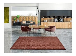 Clearance Alfombra interior - geométrico - caldera - 60 x 110 cm - MARGOT Cobrizo