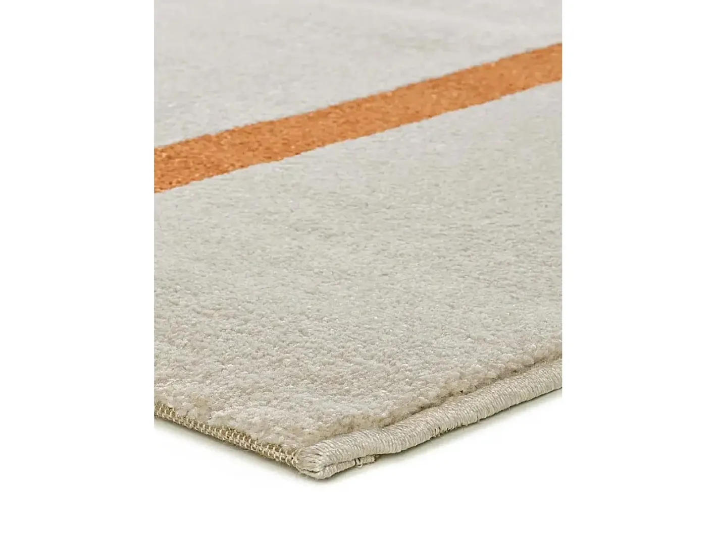 Alfombra interior - geométrico - beige / naranja - 140 x 200 cm - LESSIA Naranja / Beige Discount