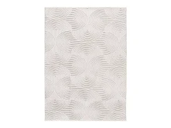 Alfombra interior - geométrico con relieve - crema - 120 x 170 cm - ESTILO Blanco Best