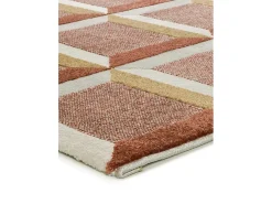 Online Alfombra interior - geométrico con relieve - caldera - 160 x 230 cm - AMARA Cobrizo
