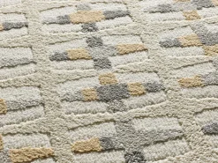 Sale Alfombra interior - geométrico con relieve - multicolor - 133 x 190 cm - BARESA Beige