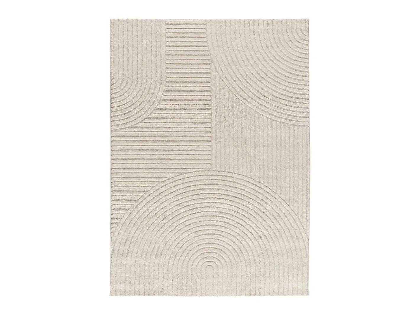 Sale Alfombra interior - geométrico con relieve - - 80 x 150 cm - VERONA Crema