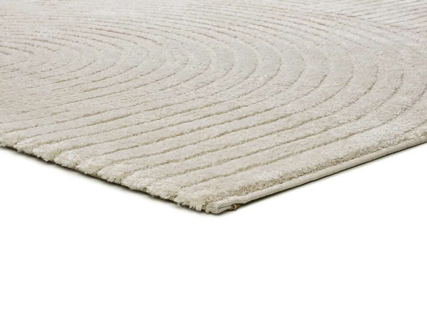 Sale Alfombra interior - geométrico con relieve - - 80 x 150 cm - VERONA Crema