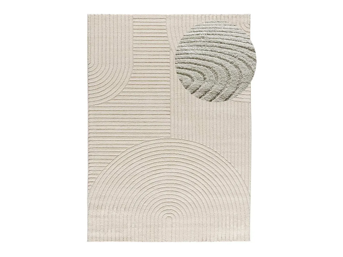 Sale Alfombra interior - geométrico con relieve - - 80 x 150 cm - VERONA Crema
