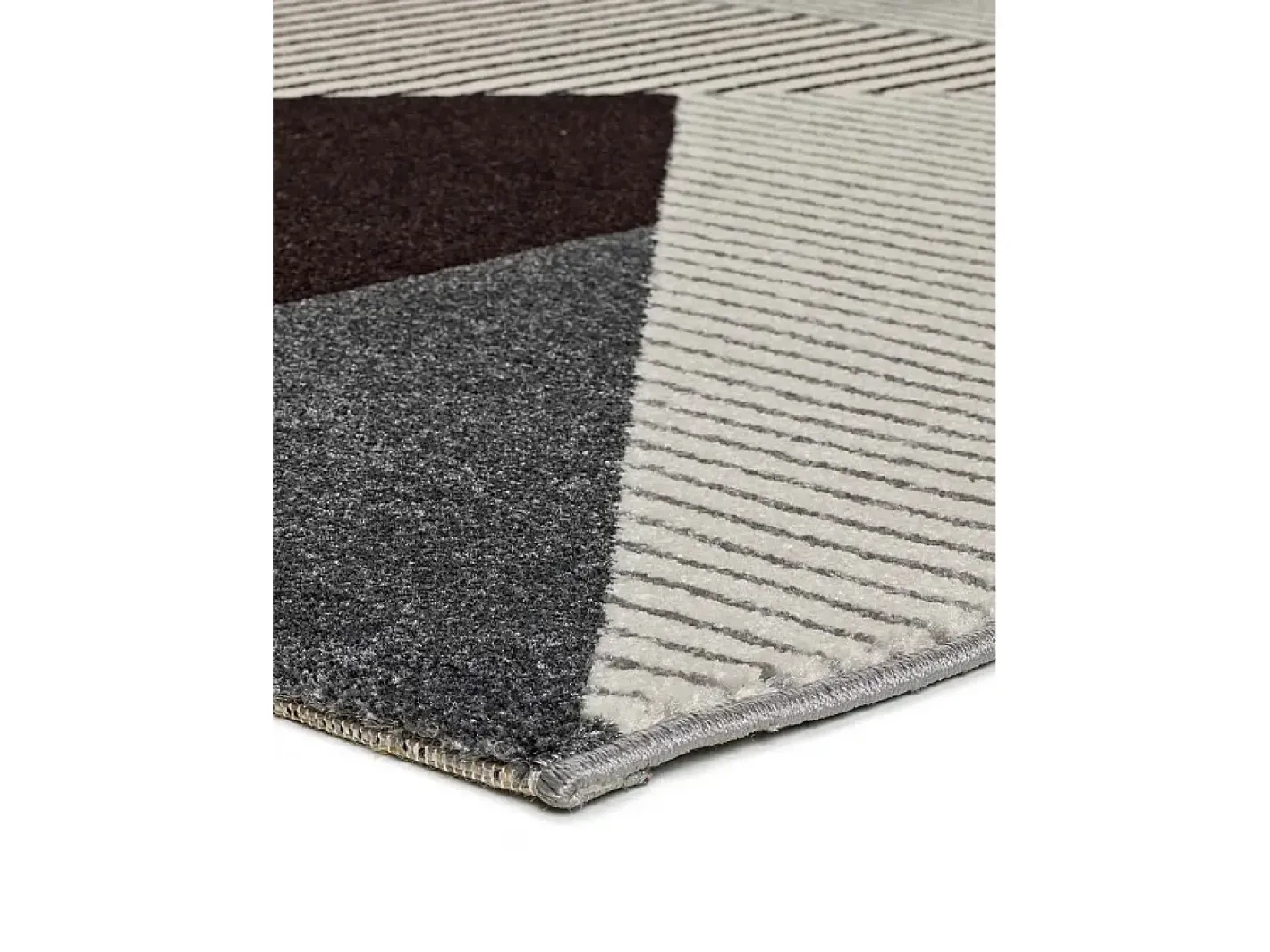 Sale Alfombra interior - geométrico - gris - 80 x 150 cm - GLADYS Gris / Mostaza