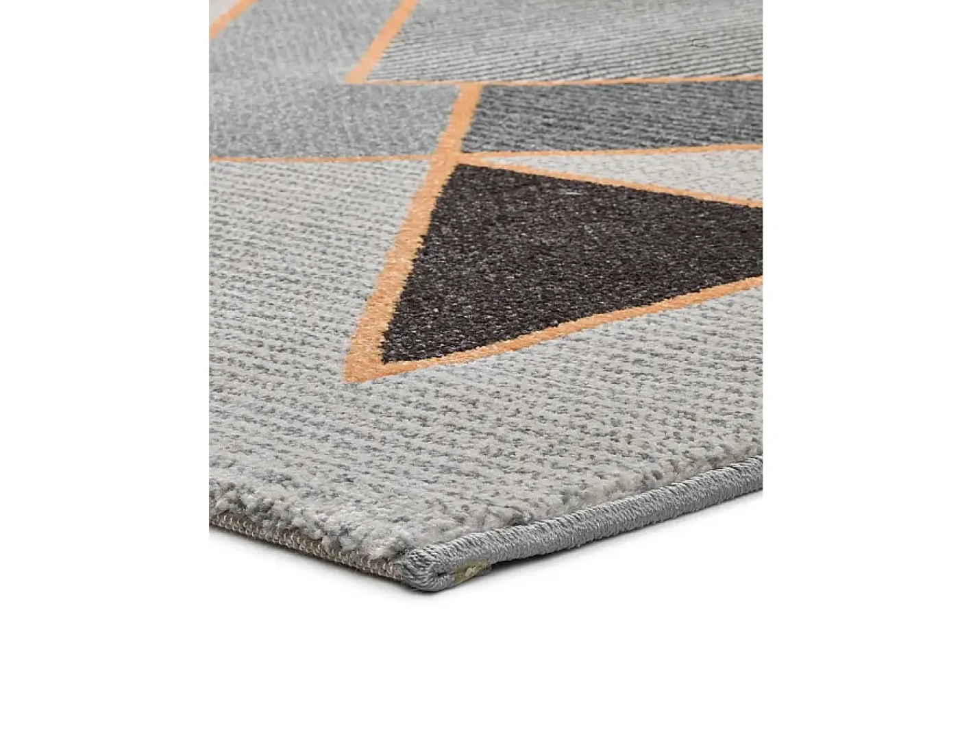 Alfombra interior - geométrico - gris - 160 x 230 cm - LEO Gris / Mostaza New