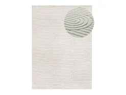 Alfombra De Salón-Alfombra interior - geométrico con relieve - crema - 120 x 170 cm - ESTILO Blanco