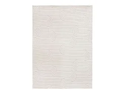 Alfombra De Salón-Alfombra interior - geométrico con relieve - crema - 120 x 170 cm - ESTILO Blanco