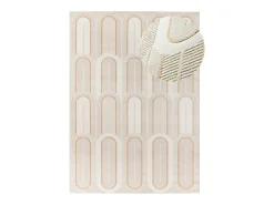 Alfombra De Salón-Alfombra interior - geométrico con relieve - - 200 x 290 cm - FLORA Blanco