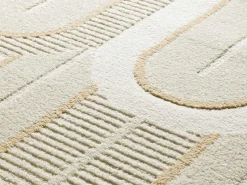 Alfombra De Salón-Alfombra interior - geométrico con relieve - - 200 x 290 cm - FLORA Blanco