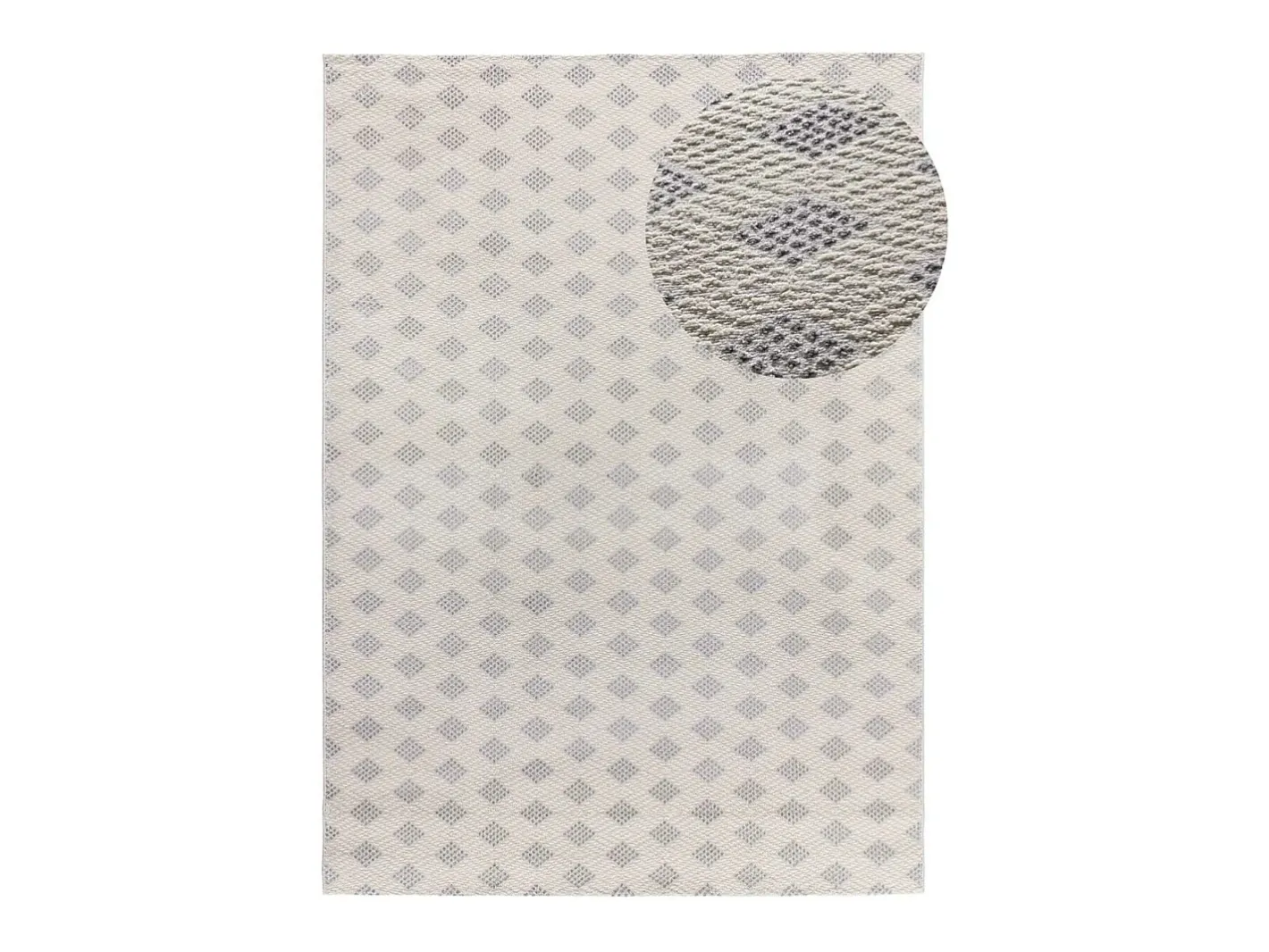 Alfombra interior - geométrico con relieve - plata - 80 x 150 cm - BARESA Plateado Sale