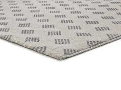 Alfombra interior - geométrico con relieve - plata - 80 x 150 cm - BARESA Plateado Sale