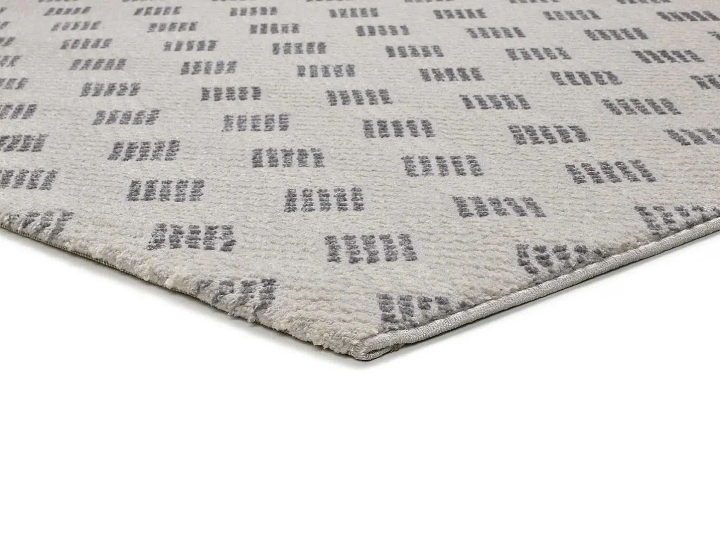 Alfombra interior - geométrico con relieve - plata - 80 x 150 cm - BARESA Plateado Sale