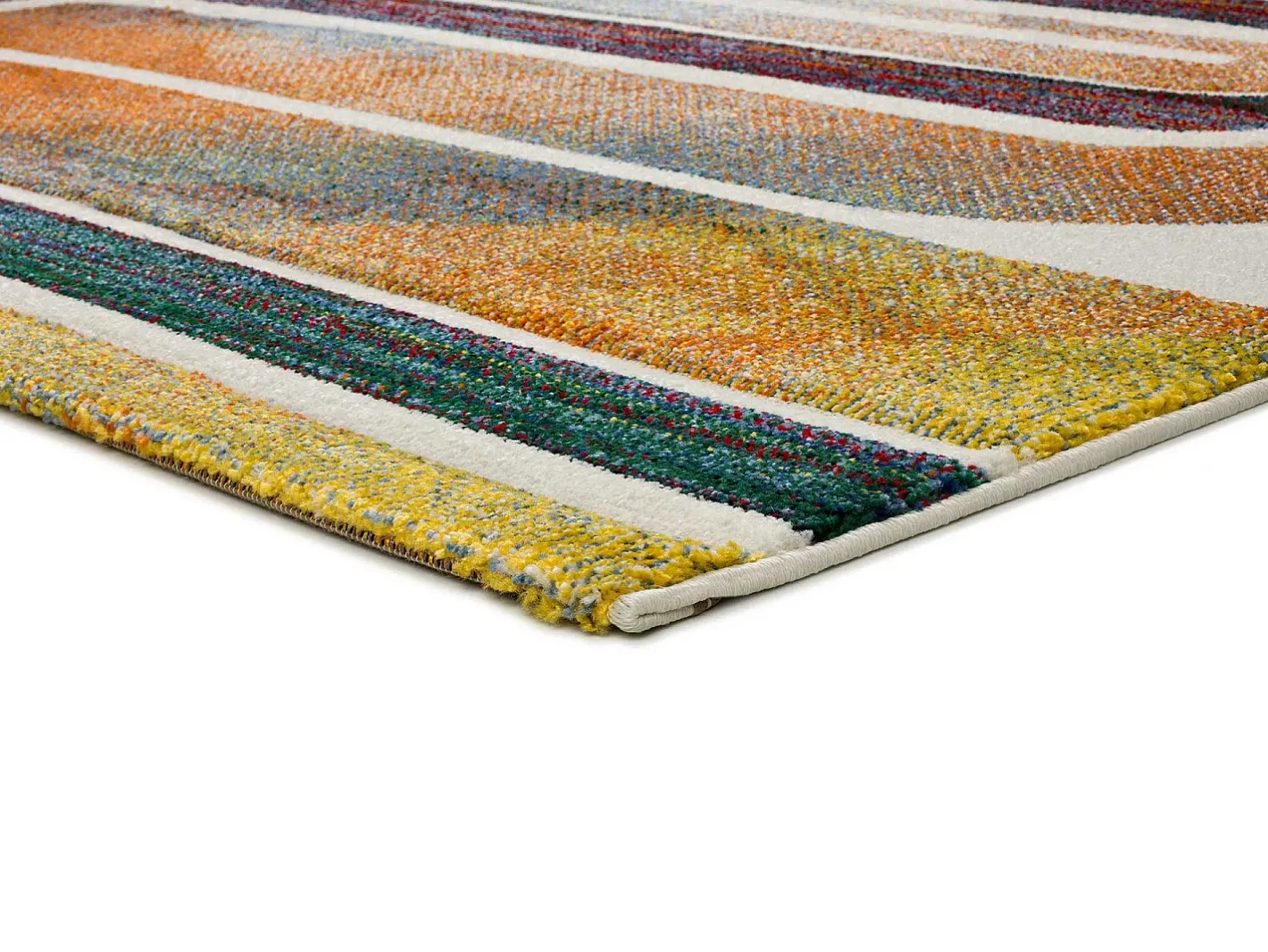 Alfombra De Salón-Alfombra interior - geométrico - multicolor - 160 x 230 cm - SYBIL Naranja / Verde / Azul / Beige / Amarillo / Multicolor