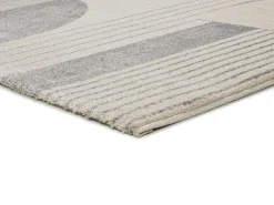 Alfombra interior - geométrico - beige / gris - 160 x 230 cm - PORTO Gris / Beige Outlet