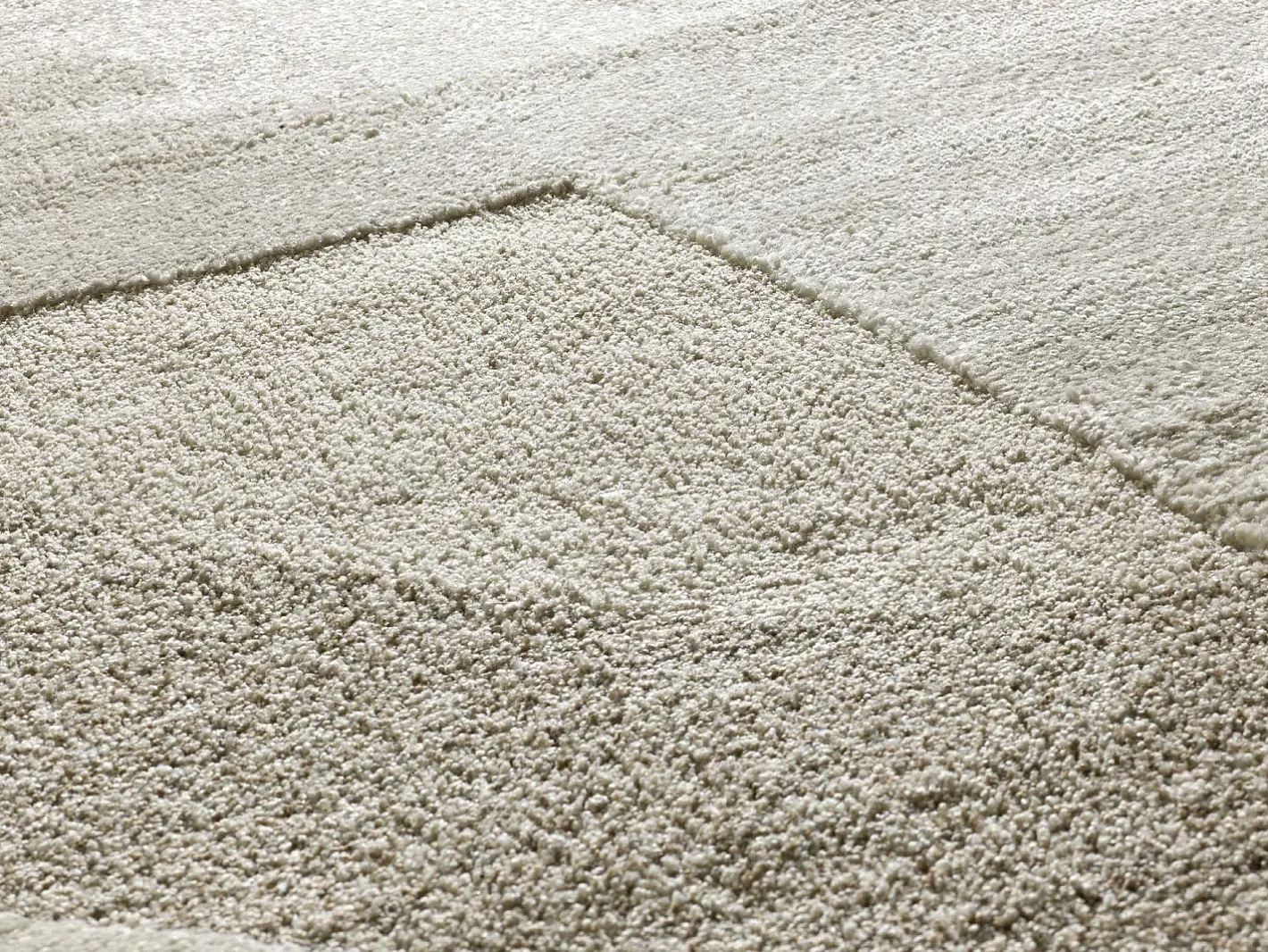 Alfombra interior - geométrico con relieve - - 160 x 230 cm - VERONA Crema Clearance