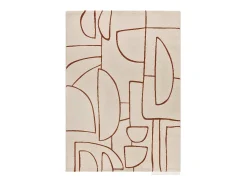 Alfombra interior - geométrico - beige / caldera - 80 x 150 cm - BERUTI Beige / Cobrizo Best