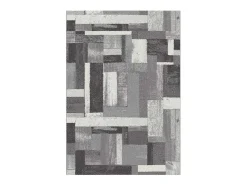 Alfombra interior - geométrico - - 67 x 250 cm - AMBER Gris Sale